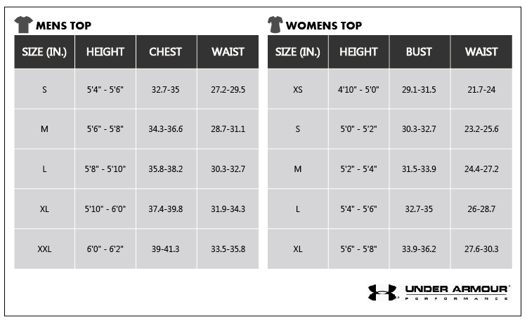 Under Armour Youth Glove Size Chart